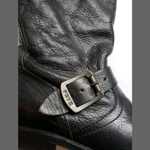 Frye Veronica Slouch Equestrian Black Boots - Picture 2 of 7
